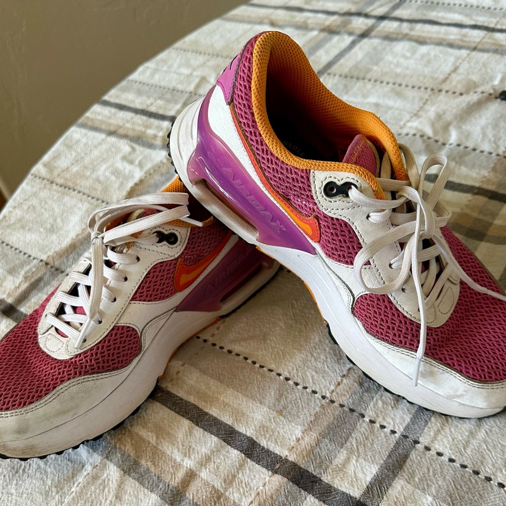 Nike Women's Pink and Orange Air Max Sneakers